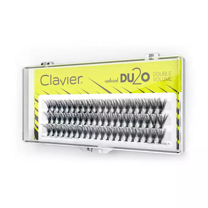 CLAVIER NATURAL DU2O DOUBLE VOLUME SZTUCZNE RZĘSY KĘPKI